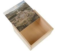 Boite Coffret en Bois - Fabulous - Peinture Vue Aerienne Chateau de Versaille (11 x 11 x 3,5 cm) Multicolore G