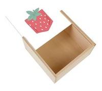 Boite Coffret en Bois - Fabulous - Poche Fraise (11 x 11 x 3,5 cm) Multicolore G