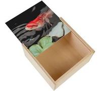 Boite Coffret en Bois - Fabulous - Poisson Rouge à la Surface de l'Eau (11 x 11 x 3,5 cm) Rouge G