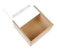 Boite Coffret en Bois - Fabulous - Poussin Imprimé Style Point de Croix (11 x 11 x 3,5 cm) Multicolore G