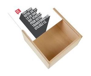 Boite Coffret en Bois - Fabulous - Ram Dass Citation Vie (11 x 11 x 3,5 cm) Multicolore G