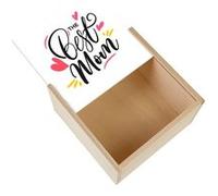 Boite Coffret en Bois - Fabulous - The Best Mom Calligraphie (11 x 11 x 3,5 cm) Multicolore G