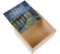 Boite Coffret en Bois - Fabulous - Van Gogh Nuit Etoilees Sur le Rhone Peinture (11 x 11 x 3,5 cm) Multicolore G