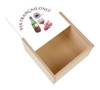 Boite Coffret en Bois - Fabulous - Vin Français Only (11 x 11 x 3,5 cm) Multicolore G