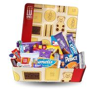 Boîte Collector LU - 20 biscuits et 30 chocolats MILKA, KINDER | Boîte métal collector réutilisable - cadeau, goûter, pause café, anniversaire - biscuits et chocolats en emballage individuel