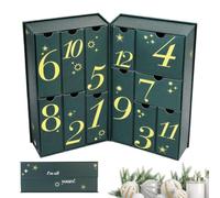 Boîte Compte à Rebours Noël 12 Tiroirs, DIY, Trousse Beauté à Remplir | Boîte Calendrier de l'Avent Vide Pour Fêtes, Anniversaire, Fête, Collation, Bonbons, Maquillage, Bijoux, Chaussettes