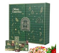 Boîte compte à rebours pour Noël Coffret à remplir à fermeture magnétique | Boîte de l'Avent vide DIY 24 tiroirs Pour fêtes Nouvel An anniversaire goûters bonbons maquillage bijoux