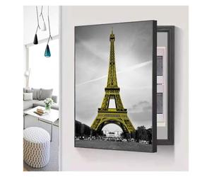 Boîte Compteur électrique Peinture Décorative Cache Décoratif pour Compteur | Armoire à Fusibles Décorative pour Maisons Bureaux Cafés Salons(D,23.62x31.5in/60x80cm)
