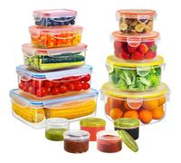 Boîte Conservation Alimentaire 28 Pièces, Sans BPA Boîte Alimentaire Set