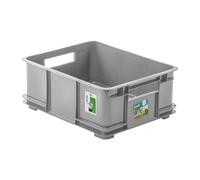 keeeper Caisse empilable en plastique 20 litres Gris clair