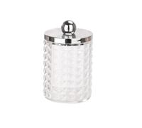Boite Coton Tige Boîte de Rangement en Plastique for Cotons-tiges, lot 1, 2 ou 3 pièces, Organiseur Salle Bain 283 ML, Pot d'apothicaire Transparent, Distributeur