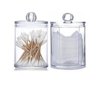 Boîte Coton Tige + Rangement Transparent en PET