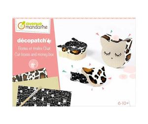 Boîte créative, Décopatch, Boîtes et tirelire Chat - Rose