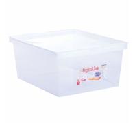 Boîte 'crystaline' avec couvercle naturelle (18 l - 418 x 350 x 187)