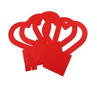 Boîte D’emballage pour Fleurs en Carton Rouge Poignées, Lot de 2 | Fleurs Fraîches, Usage Mariage, Design Cœur Créatif, Forme Simple Unie