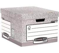 Boîte d'archivage Bankers Box avec système FastFold, grande taille, , pack de 10, couleur grise