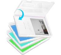 Boîte d'archivage portable transparente A4, 4 pièces, organiseur
