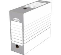 Boîte d'archives ELBA, largeur 100 mm, A4, blanc/gris carton ondulé fort, sans acide, pliage automatique, - 20 pièces (400064940)