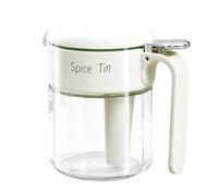 Boîte d'assaisonnement - 400 ml - Boîte de rangement multifonction | Couvercle en verre pour assaisonnement, préparation des repas, plats, traiteur, camion, restaurant, camping, pique-nique