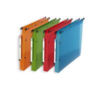 Boite de 10 dossier suspendu armoire Elba PP design A4 fond 30mm capacité 350 feuilles couverture polypro coloris assortis