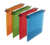Boite de 10 dossier suspendu tiroir Elba PP design A4 fond v capacité 100 feuilles couverture polypro assortis
