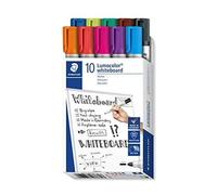 Boîte De 10 Marqueurs Pour Tableau Blanc Lumocolor 351, Assortis. Städtler 351 B10