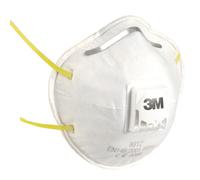 3M 8812 Masque de protection respiratoire FFP1 avec valve d'expiration Cool-Flow, jusqu'à 4 fois la limite d'exposition x10 morceau