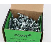 Boîte de 100 chevilles métalliques Placo à expansion avec vis de 5x37 mm