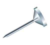 Boîte de 100 épingles à tête plate unie - Hauteur de pointe 8mm - 5mm de diamètre - Cristal