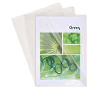 Chemise coin plastique Exacompta A4 polypropylène 13/100e transparente - Paquet de 100 - Incolore