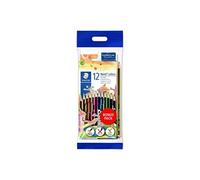 Boîte de 12 crayons couleur + 1 gomme Mars Plastic + 1 crayon graphite HB - Noris colour -