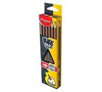 Boîte De 12 Crayons Graphite Hb Maped Graphite Black'pep's - Mine Résistante
