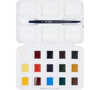 Van Gogh Set d'aquarelles, boîte de poche en plastique, 12 demi-plaques Sélection générale