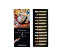 Boite de 12 pastels à l'huile - Couleurs irisées -