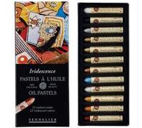 Boite de 12 pastels à l'huile - Couleurs irisées - Sennelier G