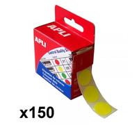 Boîte distributrice de 150 pastille diamètre15 mm jaune 115013 apli agipa