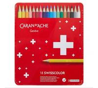 Boite De 18 Crayons De Couleur Aquarellables - Caran D'ache