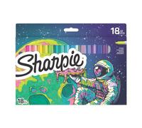 Boîte de 18 marqueurs à pointe fine encre Sharpie Fine Cosmos Modèle aléatoire