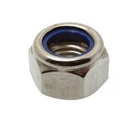 Boite de 200 écrous hexagonaux indesserrable avec bague nylon - Ø 5 mm - 626025