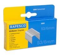 Rapesco Agrafes 53/6 mm – galvanisées – 2 000 pièces