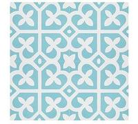 Boite de 24 Carreaux de ciment véritable 0,96m2 / Carreaux de ciment artisanaux coloris bleu pour sol et mur - l.20 x L.20 cm Bleu G