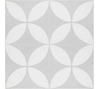 Boite de 24 Carreaux de ciment véritable 0,96m2 / Carreaux de ciment artisanaux pour sol et mur coloris gris et blanc - l.20 x L.20 cm Gris G