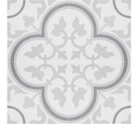 Boite de 24 Carreaux de ciment véritable 0,96m2 / Carreaux de ciment artisanaux pour sol et mur coloris Gris - l.20 x L.20cm Gris G