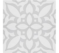 Boite de 24 Carreaux de ciment véritable 0,96m2 /Carreaux de ciment artisanaux pour sol et mur coloris gris - l.20 x L.20 cm Gris G