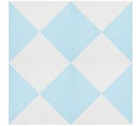 Boite de 24 Carreaux de ciment véritable 0,96m2 / Carreaux de ciment artisanaux pour sol et mur coloris Bleu - l.20 x L.20cm Bleu G