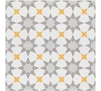 Boite de 24 Carreaux de ciment véritable 0,96m2 / Carreaux de ciment artisanaux pour sol et mur Multicolore - l.20 x L.20 cm Multicolore G