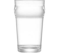 Boîte de 24 verres rondes à boire JIN 33cl en verre transparent empilable, adaptés aux boissons froides et chaudes Transparent G