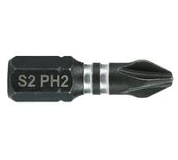 Boite de 25 embouts à choc impact PH2 25mm - - 133018