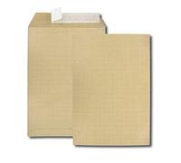 Boite de 250 pochettes kraft armé brun C4 229x324 130 g/m² bande de protection