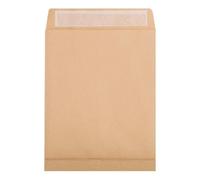 Boite de 250 Pochettes Kraft Brun 24-260x330 mm avec Soufflet de 30 mm - Auto-Adhésives - 120g/m2 - Brun